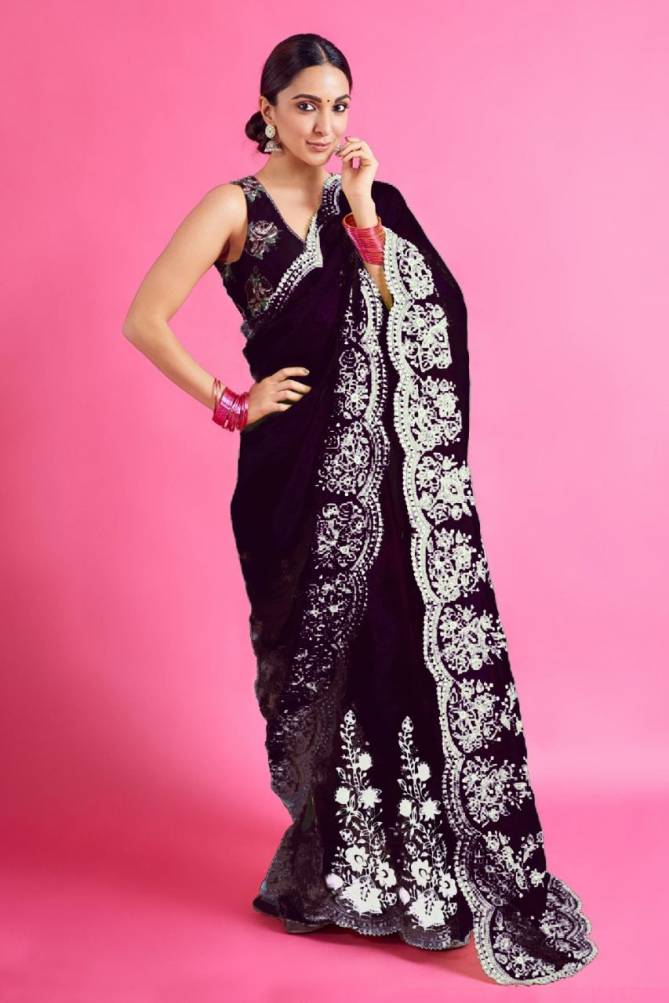 Vivera Kiara Fancy Party Wear Organza Net Designer Saree Collection